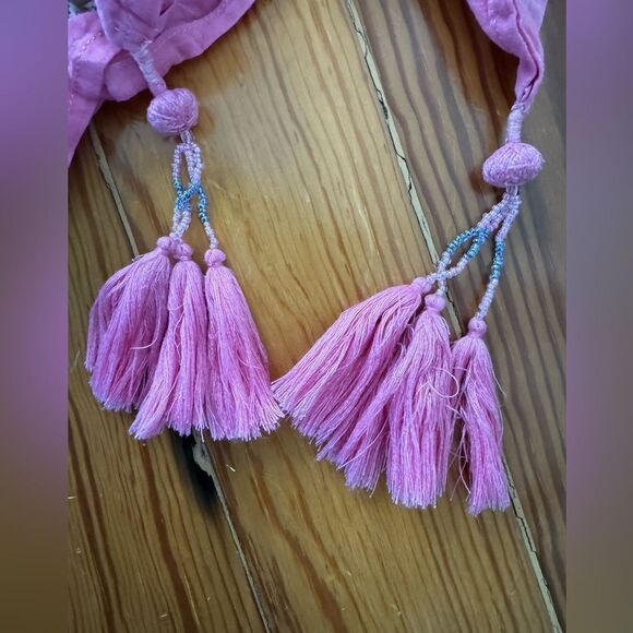 Pax Philomena Rosa Tropicale Short Cotton Kaftan - Picture 7 of 9